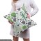 Ambesonne Cactus Fabric by The Yard, Cartoon Style Inspired Drawing of Hedgehog Animals Saguaro and Prickly Pear, Decorative Fabric for Upholstery and Home Accents, 1 Yard, White Green